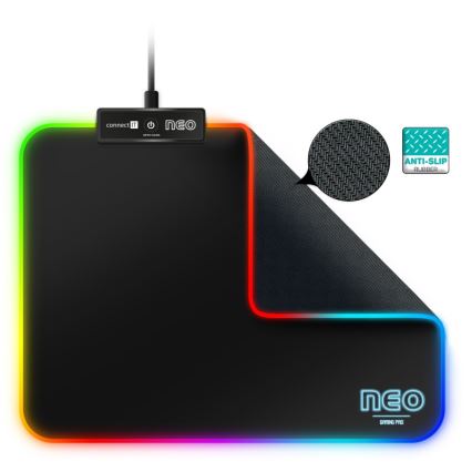 CONNECT IT CMP-3100-SM - LED RGB gejmerska podloga za miš 32x24,5 cm crna