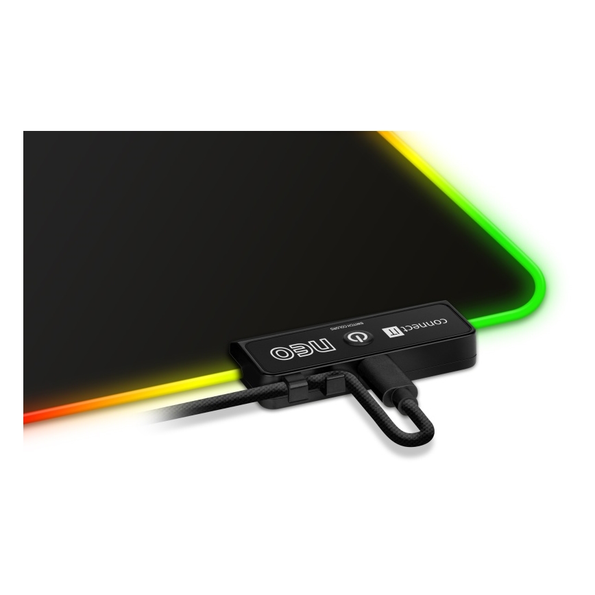 CONNECT IT CMP-3100-SM - LED RGB gejmerska podloga za miš 32x24,5 cm crna