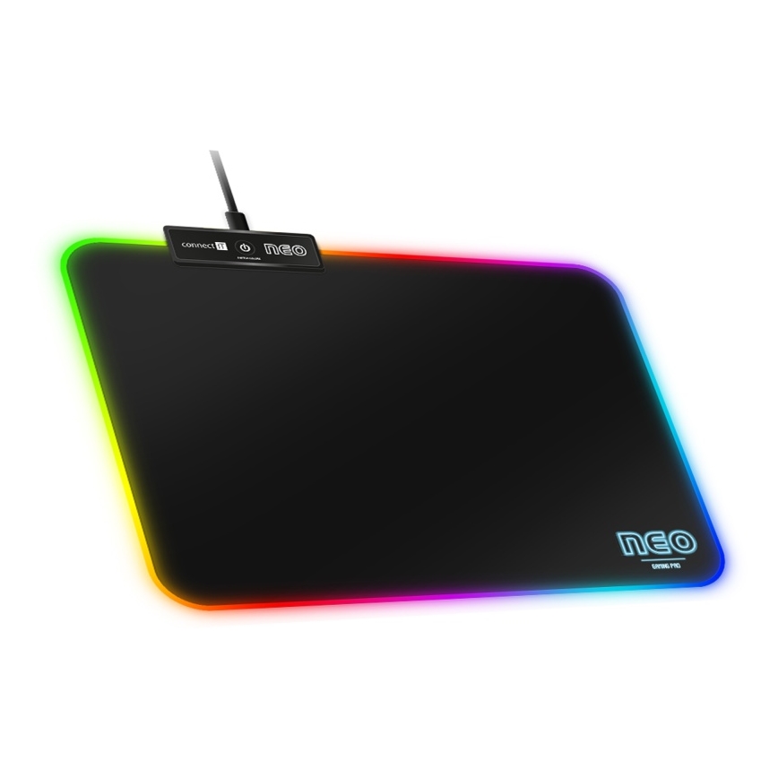 CONNECT IT CMP-3100-SM - LED RGB gejmerska podloga za miš 32x24,5 cm crna