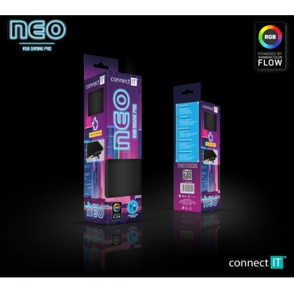 CONNECT IT CMP-3100-SM - LED RGB gejmerska podloga za miš 32x24,5 cm crna