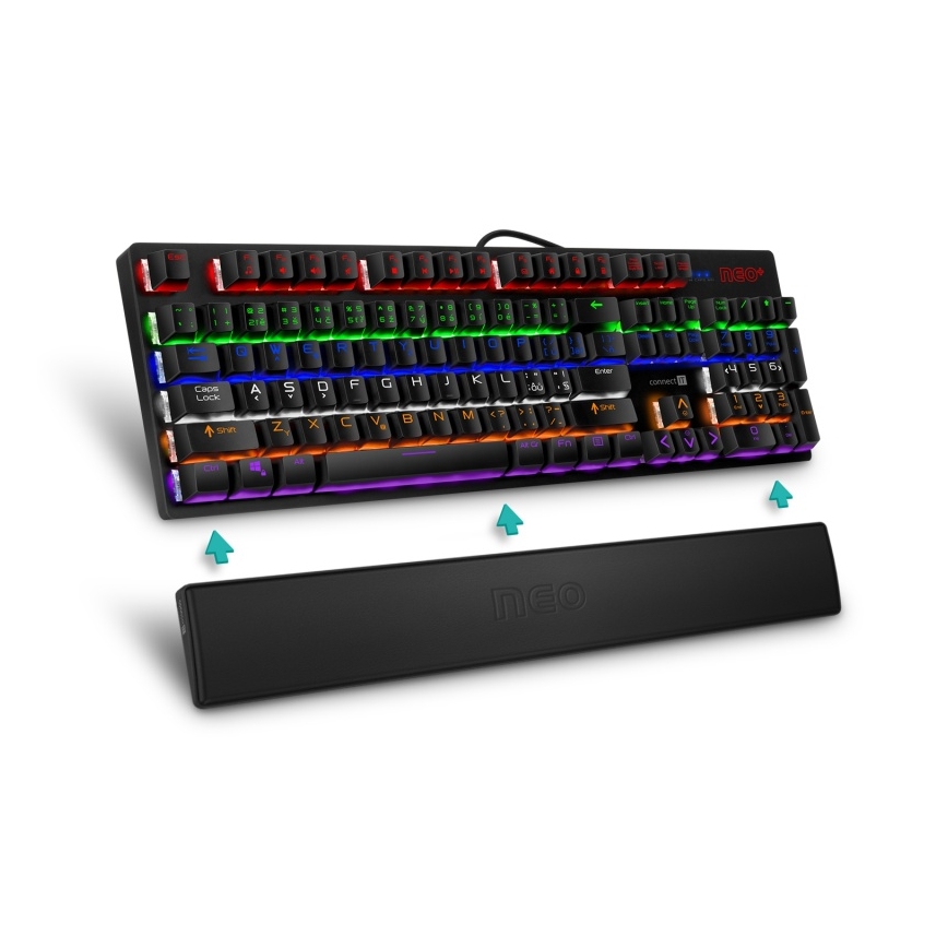 CONNECT IT CMP-3590-LG - Ergonomska podloga za tastaturu, crna