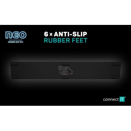 CONNECT IT CMP-3590-LG - Ergonomska podloga za tastaturu, crna