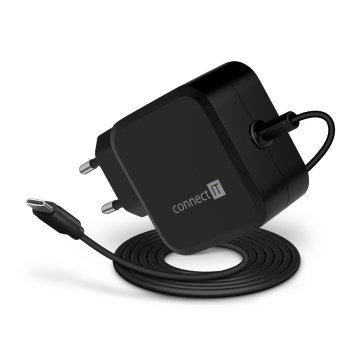 CONNECT IT CNP-1660-BK - Univerzalni USB-C adapter za napajanje laptopova 67W