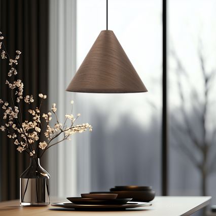 CONO luster na sajli 1xE27/40W/230V mahagoni furnir
