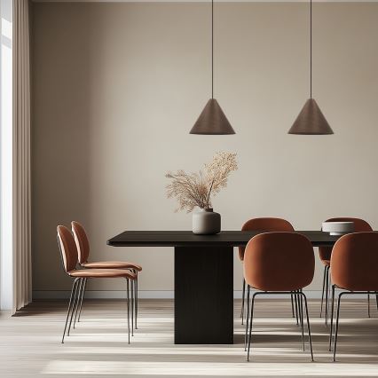 CONO luster na sajli 1xE27/40W/230V mahagoni furnir