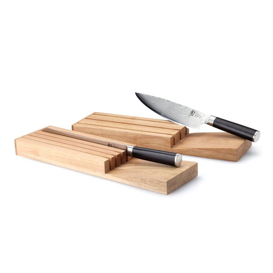 Continenta C30518 - Organizator za noževe 39x11x3,5 cm kaučukovo drvo