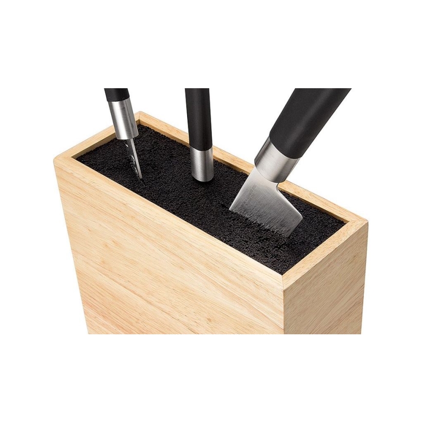 Continenta C3314 - Stalak za noževe sa fleksibilnim uloškom 22x9x21,5 cm, od kaučukovog drveta