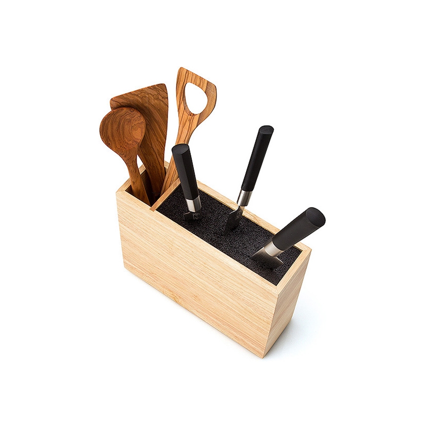 Continenta C3315 - Stalak za noževe sa fleksibilnim umetkom i pregradom 27,5x9x21,5 cm