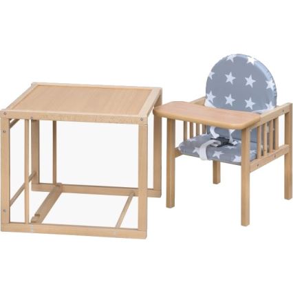 COSING - Dečija stolica za hranjenje 2u1 Viktoria buk/siva