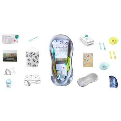 COSING - početni set od 16 delova za novorođenče u sivoj boji