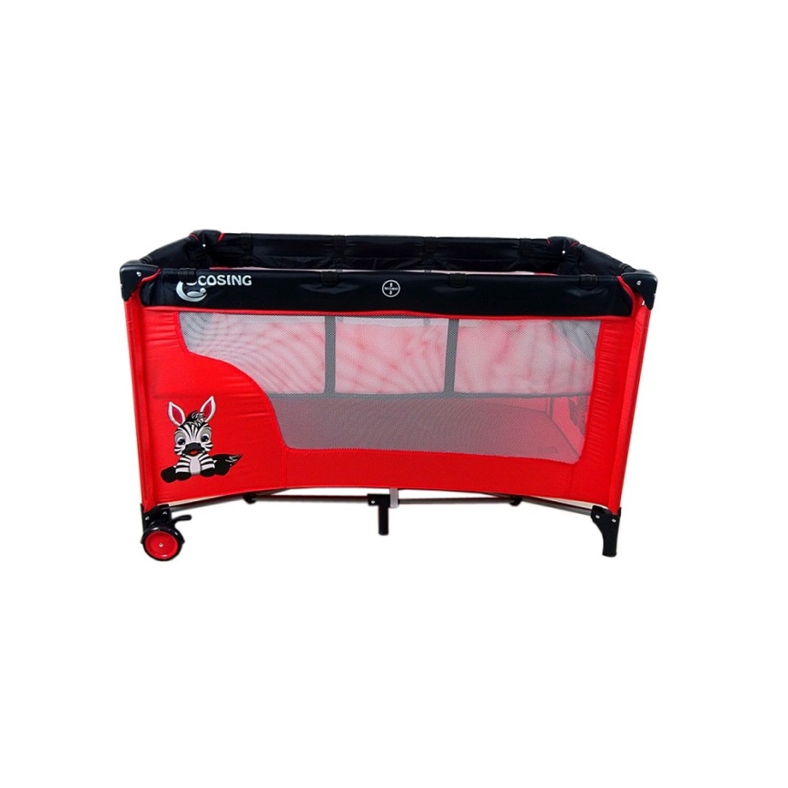 COSING - Putni krevetić sa mogućnošću podešavanja položaja ADAM Zebra Red