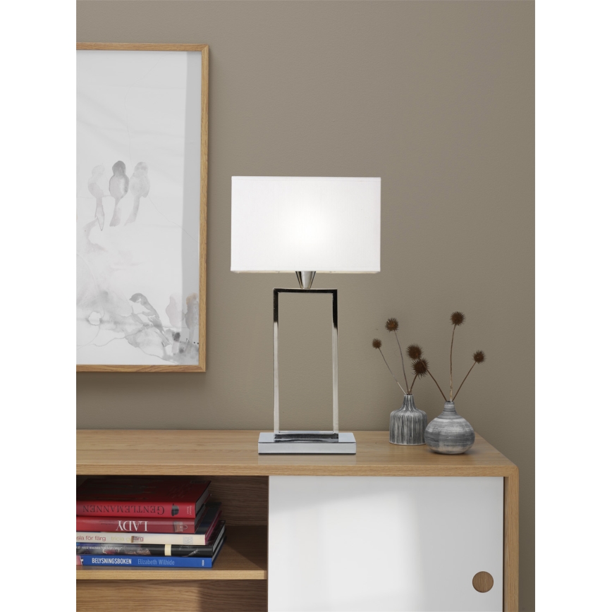 Cottex - Stona lampa KENSINGTON 1xE14/40W/230V srebrna