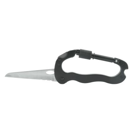 Crna aluminijumska višenamenska karabina sa osiguračem