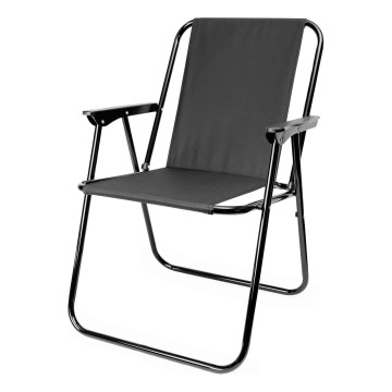 Crna sklopiva kamperska stolica