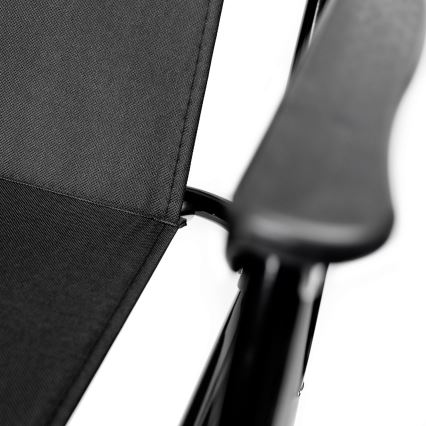 Crna sklopiva kamperska stolica