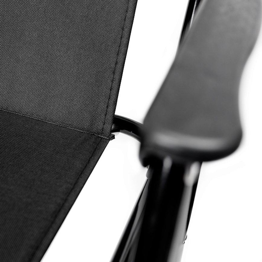 Crna sklopiva kamperska stolica