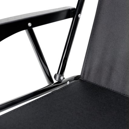 Crna sklopiva kamperska stolica