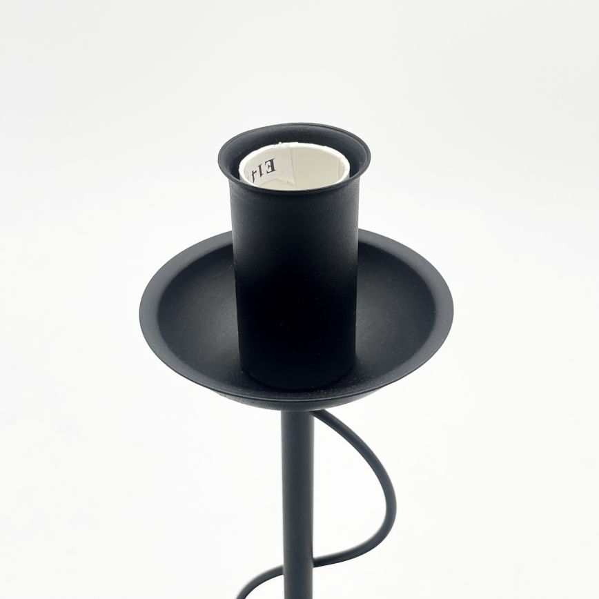 Crna stona lampa ANTON 1xE14/60W/230V