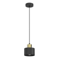 Crni luster na sajli PARKLA 1xE27/15W/230V
