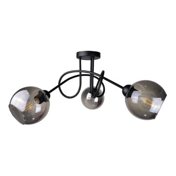 Crni plafonski luster RIN 3xE27/60W/230V