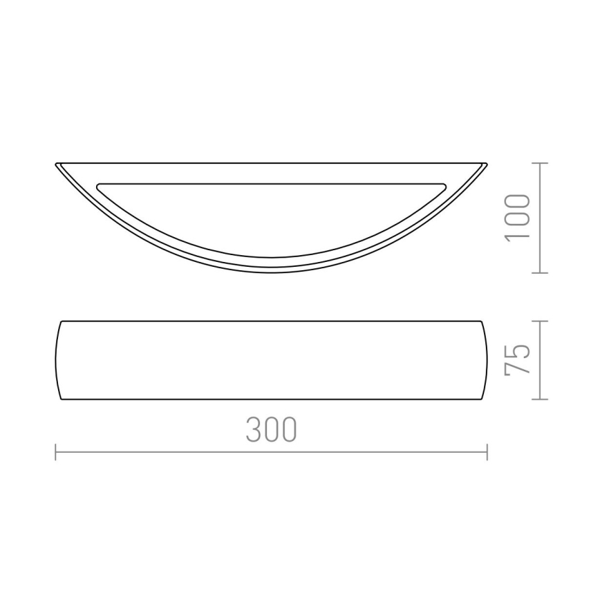 CRVENA - Design Rendl - R10266 - Zidna svetiljka CRESCENT R7s/80W/230V
