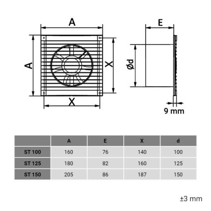 Dalap 1230 - Aksijalni ventilator sa zaštitnom mrežicom 150 ST 16W/230V