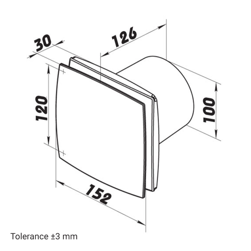 Dalap 41017 - Aksijalni ventilator sa tajmerom i senzorom vlažnosti 100 BFAZW 16W/230V