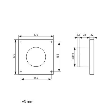 Dalap 41096ZW - Aksijalni ventilator sa tajmerom 125 DARK ZW 10W/230V