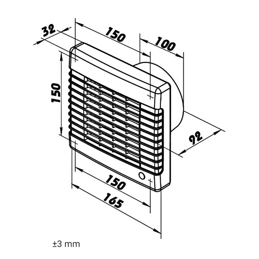 Dalap 41105 - Aksijalni ventilator sa automatskom žaluzijom i tajmerom 100 LVZ 12 18W/12V