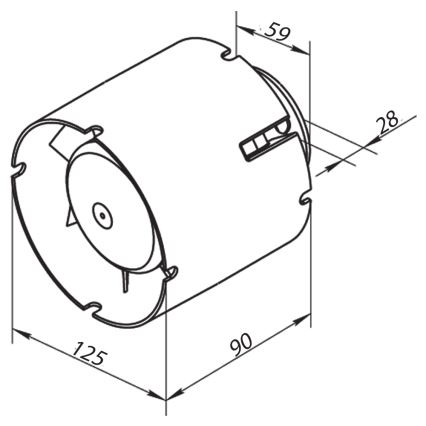 Dalap 41404 - Aksijalni kanalni ventilator 125 SD 24W/230V