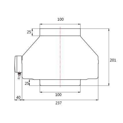 Dalap 8128 - Radijalni kanalski ventilator TURBINE M 100 60W/230V