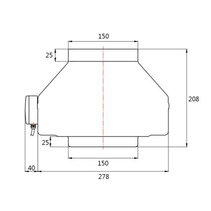 Dalap 8130 - Radijalni kanalni ventilator TURBINE M 150 100W/230V