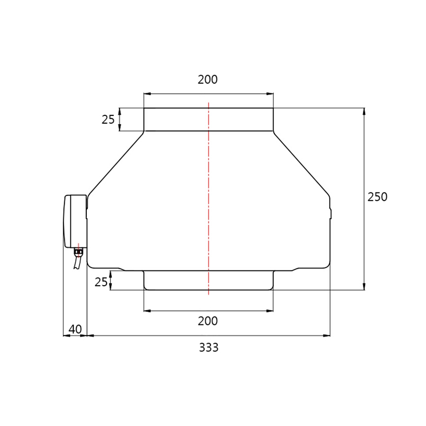 Dalap 8132 - Radijalni kanalni ventilator TURBINE M 200 150W/230V