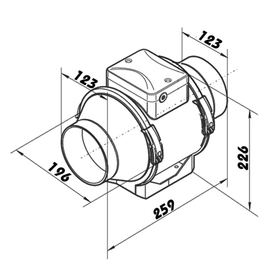 Dalap 8207 - Aksijalni ventilator AP PROFI 125 29W/230V