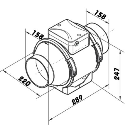 Dalap 8213 - Aksijalni ventilator AP PROFI 160 50W/230V