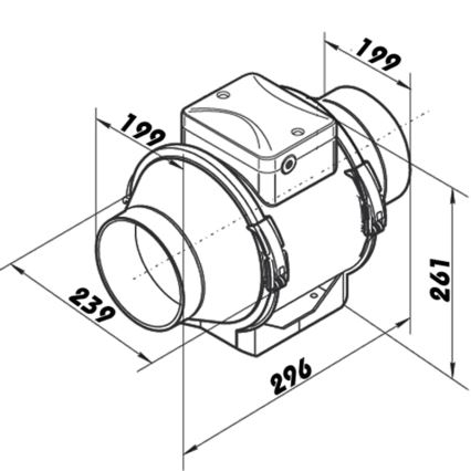 Dalap 8216 - Aksijalni ventilator AP PROFI 200 108W/230V