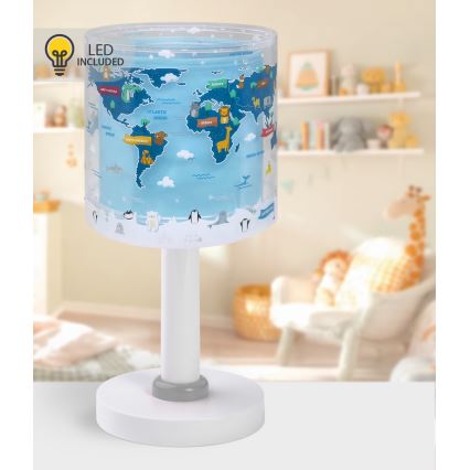 Dalber 40671 - LED dečija lampica WORLD 1xG4/4W/230V plava