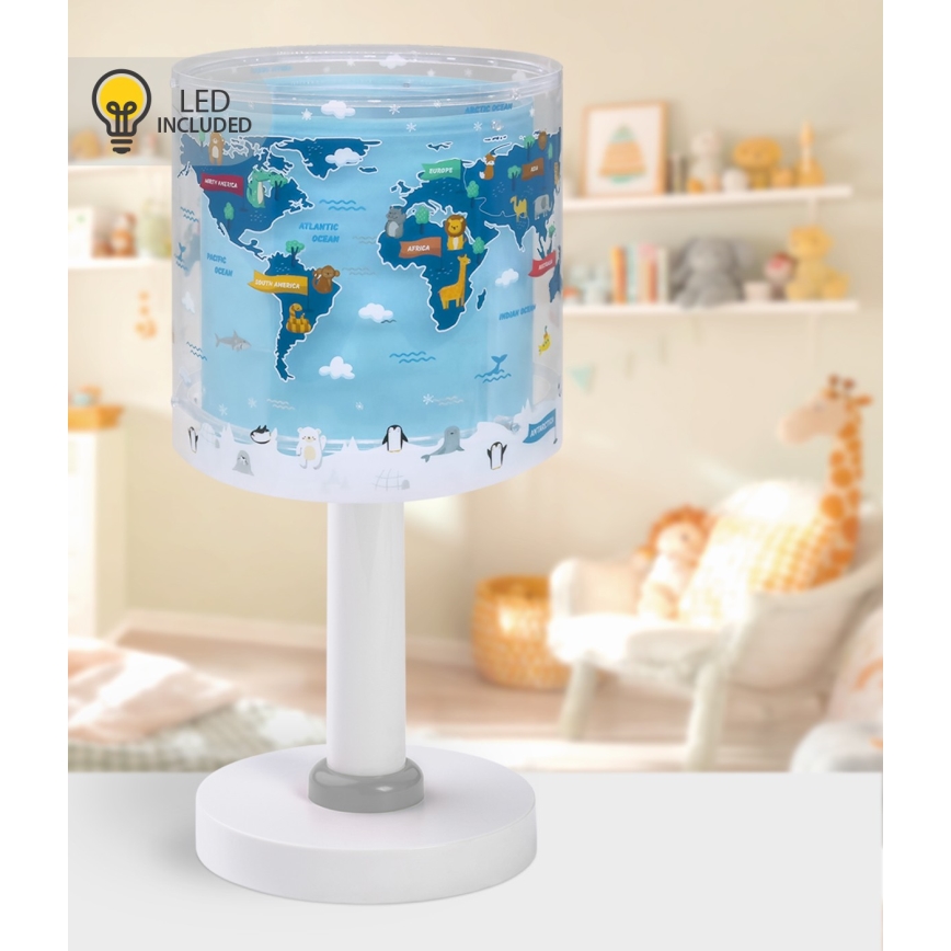 Dalber 40671 - LED dečija lampica WORLD 1xG4/4W/230V plava