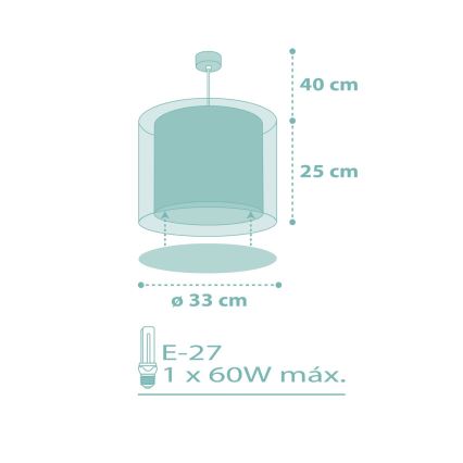 Dalber 41002H - Dečiji luster DOTS 1xE27/60W/230V