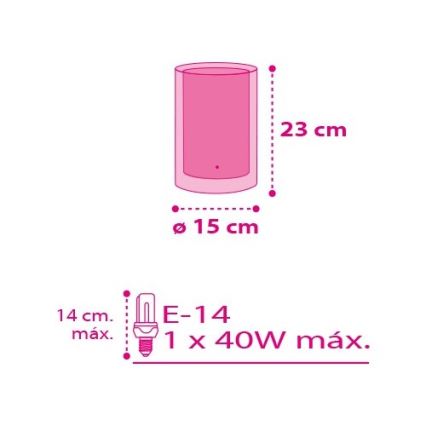 Dalber 41181 - Stona lampa CUORE 1xE14/40W/230V