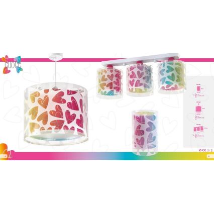 Dalber 41181 - Stona lampa CUORE 1xE14/40W/230V