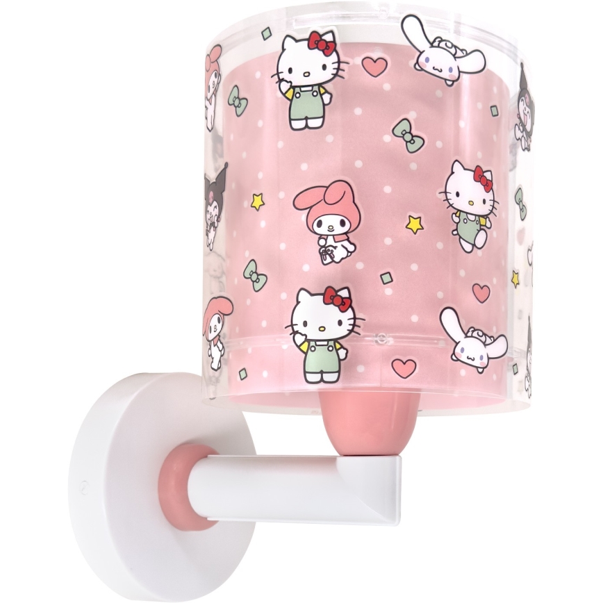 Dalber 41259 - Dečija zidna lampa HELLO KITTY&FRIENDS 1xE27/15W/230V ružičasta