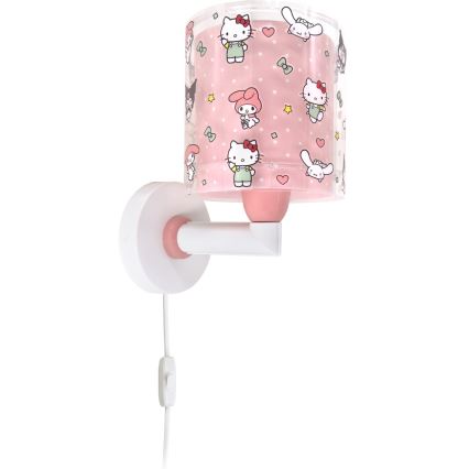 Dalber 41259 - Dečija zidna lampa HELLO KITTY&FRIENDS 1xE27/15W/230V ružičasta