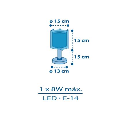 Dalber 41341N - LED dečija lampica PLANETS 1xG4/4W/230V plava
