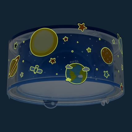 Dalber 41346 - Dečije plafonsko svetlo PLANETS 2xE27/60W/230V