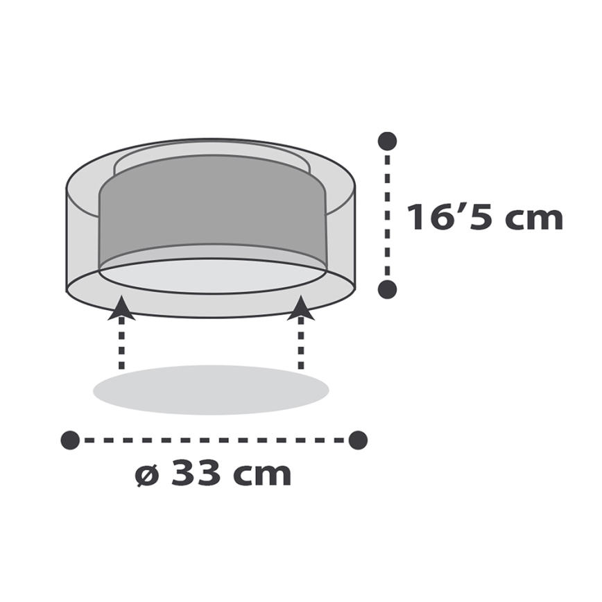 Dalber 41416E - Dečije plafonsko svetlo CLOUDS 2xE27/60W/230V sivo