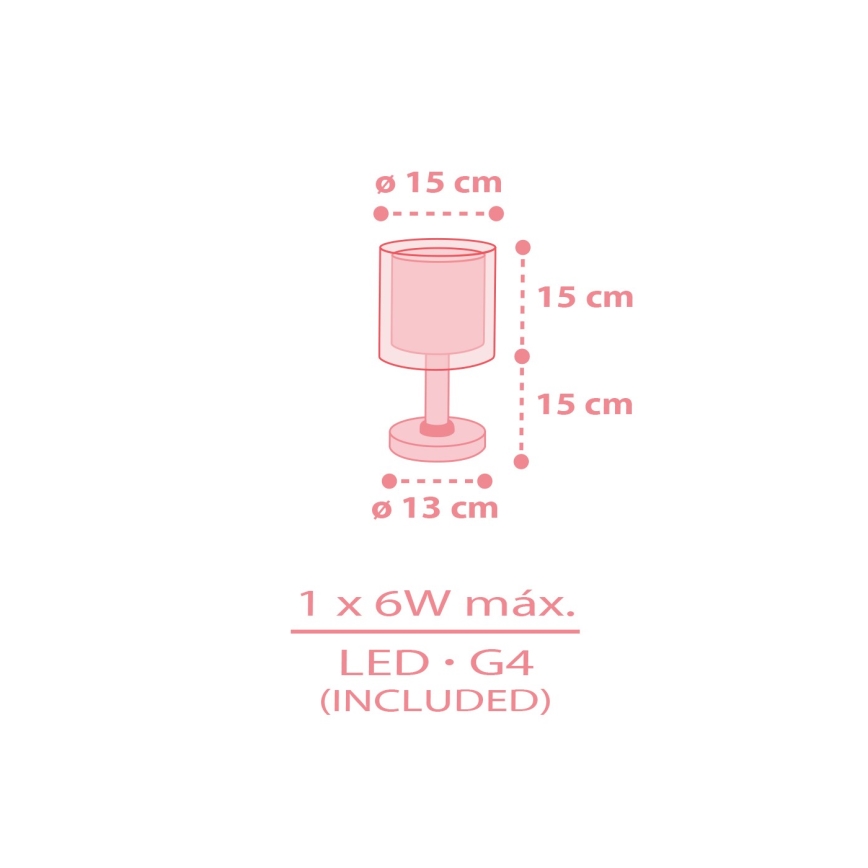 Dalber 41571S - LED dečija lampica BABY TEDDY 1xG4/4W/230V ružičasta