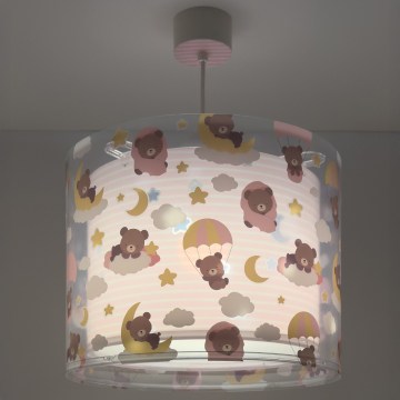Dalber 41572S - Dečiji luster BABY TEDDY 1xE27/15W/230V ružičasta