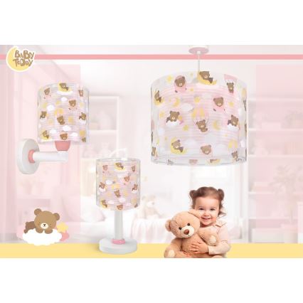 Dalber 41572S - Dečiji luster BABY TEDDY 1xE27/15W/230V ružičasta