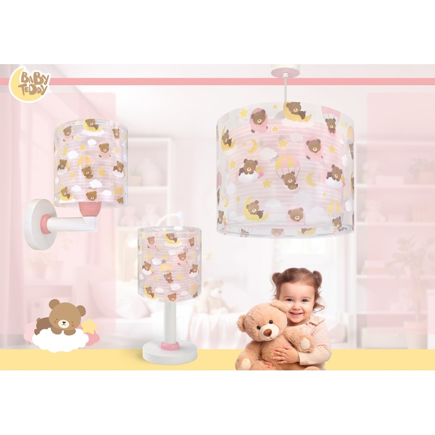 Dalber 41572S - Dečiji luster BABY TEDDY 1xE27/15W/230V ružičasta